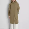 Longline cinched hooded raincoat Longline cinched hooded raincoat
