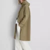 Longline cinched hooded raincoat Longline cinched hooded raincoat