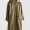 Longline cinched hooded raincoat Longline cinched hooded raincoat