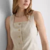 Longline linen blend waistcoat Longline linen blend waistcoat