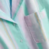 Love to lounge cropped pastel striped pajama shirt Love to lounge cropped pastel striped pajama shirt