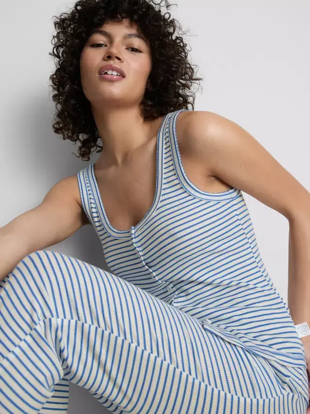 Love to lounge ribbed striped pajama cami Love to lounge ribbed striped pajama cami