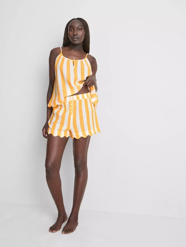 Love to lounge striped ruffle pajama shorts Love to lounge striped ruffle pajama shorts