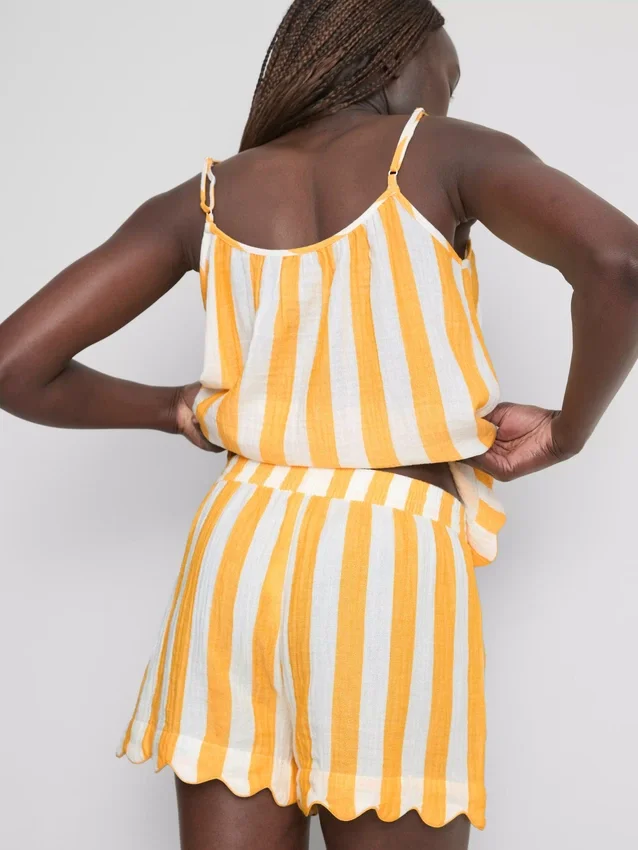 Love to lounge striped ruffle pajama shorts Love to lounge striped ruffle pajama shorts