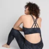 Marble print racerback active crop top Marble print racerback active crop top