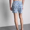 Mediterranean tile textured swimming shorts Mediterranean tile textured swimming shorts