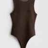 Mesh insert sleeveless bodysuit Mesh insert sleeveless bodysuit