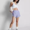 Mesh panel active shorts