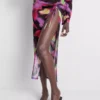 Mesh side slit beach midi skirt Mesh side slit beach midi skirt