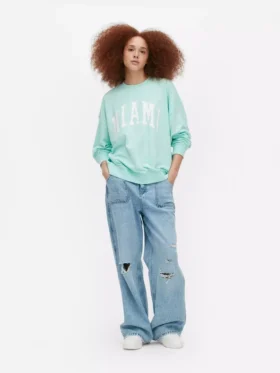 Miami lettering oversized sweatshirt