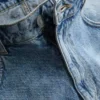 Mid-rise baggy denim shorts