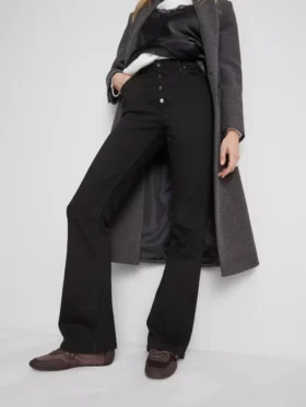 Mid rise cotton bootcut jeans