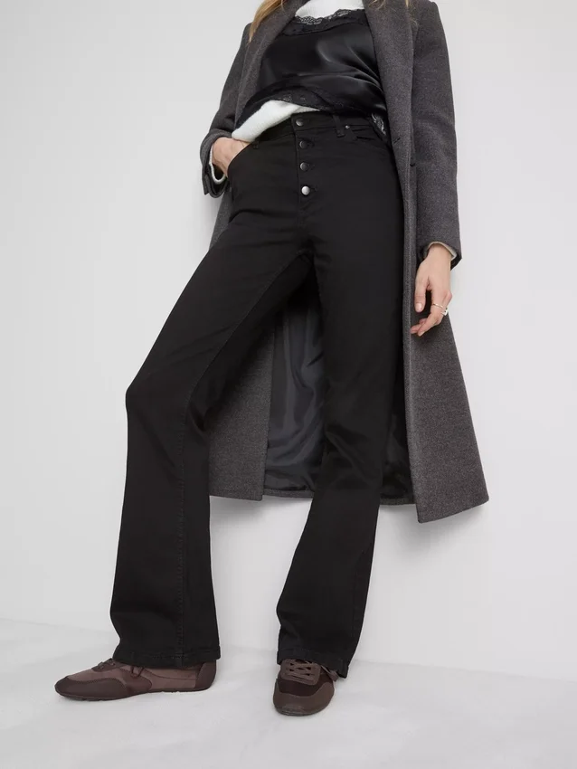 Mid rise cotton bootcut jeans Mid rise cotton bootcut jeans