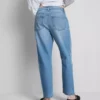 Mid-rise cotton denim straight-leg jeans