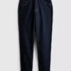 Mid-rise cotton denim straight-leg jeans