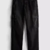 Mid-rise loose cargo jeans Mid-rise loose cargo jeans