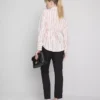 Mid rise pleated stretch pants Mid rise pleated stretch pants