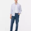 Mid-rise straight-leg jeans