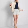 Mid-rise turn-up denim shorts Mid-rise turn-up denim shorts