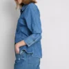 Mid-rise turn-up denim shorts Mid-rise turn-up denim shorts