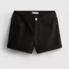 Mid-rise turn-up denim shorts Mid-rise turn-up denim shorts
