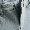 Mid-rise turn-up denim shorts Mid-rise turn-up denim shorts