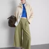 Mid-rise wide leg culotte pants Mid-rise wide leg culotte pants