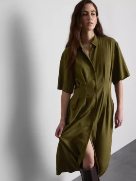 Midi shirt dress