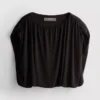 Modal rich cropped drape top Modal rich cropped drape top
