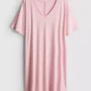 Modal rich v-neck nightshirt Modal rich v-neck nightshirt