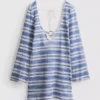 O-ring crochet stripe beach dress O-ring crochet stripe beach dress