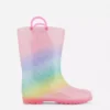 Ombra glitter rain boots