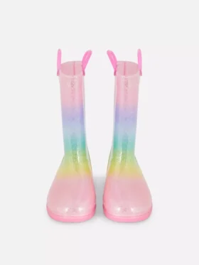Ombra glitter rain boots