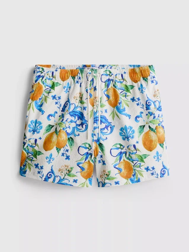 Orange textured swimming shorts Orange textured swimming shorts