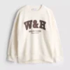 Oversized cotton rich active run club sweatshirt