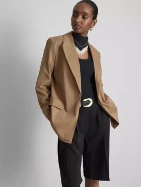 Oversized single-breast blazer