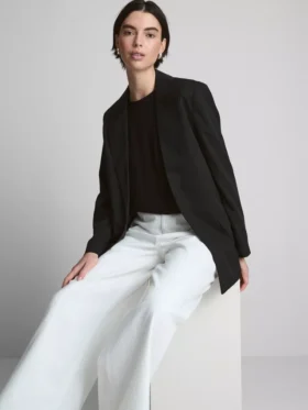 Oversized single-breast blazer