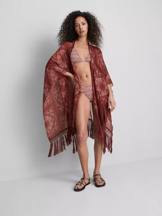 Paisley fringe cape Paisley fringe cape