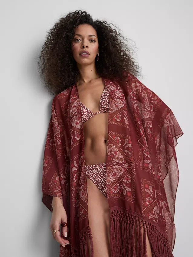 Paisley fringe cape Paisley fringe cape