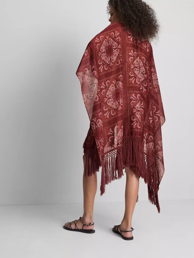 Paisley fringe cape Paisley fringe cape