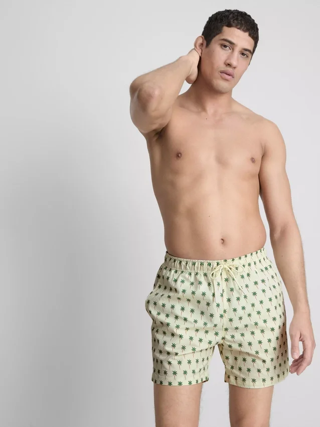 Palm tree textured swimming shorts Palm tree textured swimming shorts