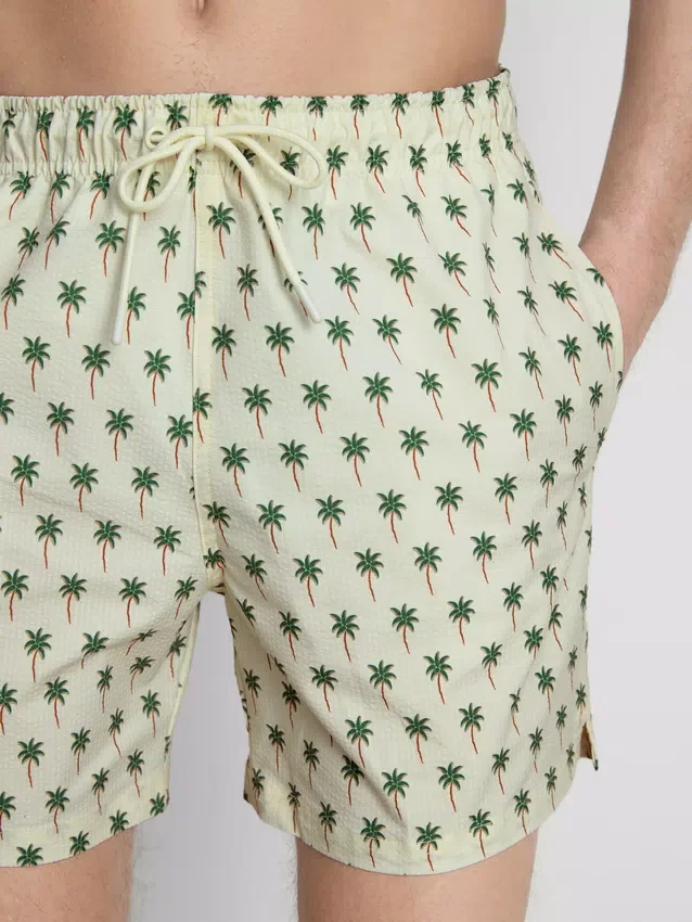 Palm tree textured swimming shorts Palm tree textured swimming shorts