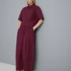 Paper-touch pleated barrel-leg pants Paper-touch pleated barrel-leg pants