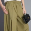 Paper-touch pleated barrel-leg pants Paper-touch pleated barrel-leg pants