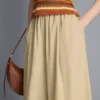 Paper-touch pleated barrel-leg pants Paper-touch pleated barrel-leg pants