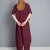Paper-touch pleated barrel-leg pants Paper-touch pleated barrel-leg pants