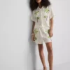 Paula echevarría beaded embroidered cotton beach shirt Paula echevarría beaded embroidered cotton beach shirt