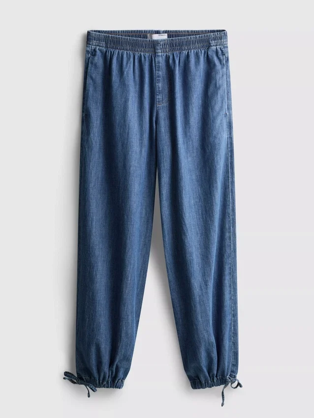 Paula echevarría cotton-rich denim harem pants Paula echevarría cotton-rich denim harem pants