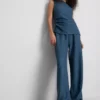 Paula echevarría crinkle wide leg pants Paula echevarría crinkle wide leg pants