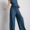 Paula echevarría crinkle wide leg pants Paula echevarría crinkle wide leg pants